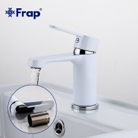 FRAP-new-White-Painting-Short-New-Brand-Bathroom-Hot-And-Cold-Mixer-Tap-Solid-Single-Hand